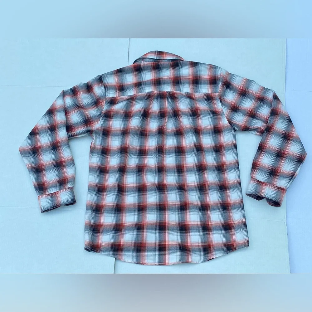 DIXXON MenPlaid Button Down Shirt - Red, Black, White - Picture 13 of 16